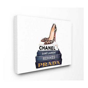 Stupell Home Decor Glam Book Leopard Heels Canvas Wall Art