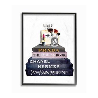 Stupell Home Decor Glam Book Makeup Framed Wall Art