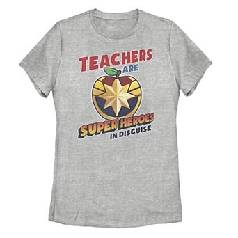 Juniors' Marvel Captain Marvel Teachers Are Super Heroes Tee