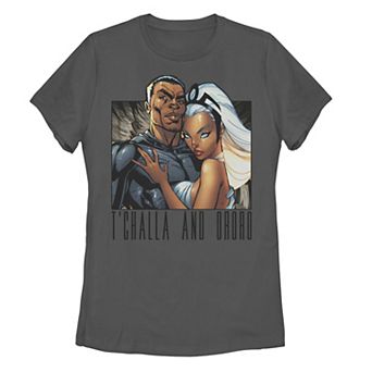 Juniors' Marvel T'Challa & Ororo Comic Graphic Tee
