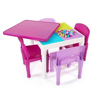 Humble Crew 2-in-1 Square Construction Table & 4 Chairs Set