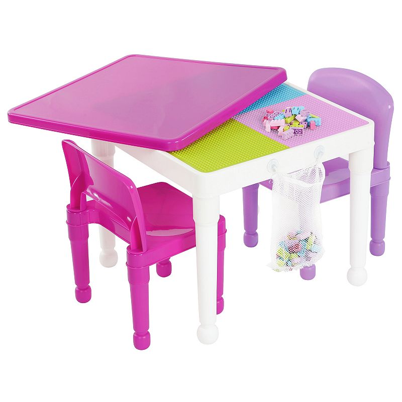 Humble Crew 2-in-1 Square Construction Table & 2 Chairs, Multicolor