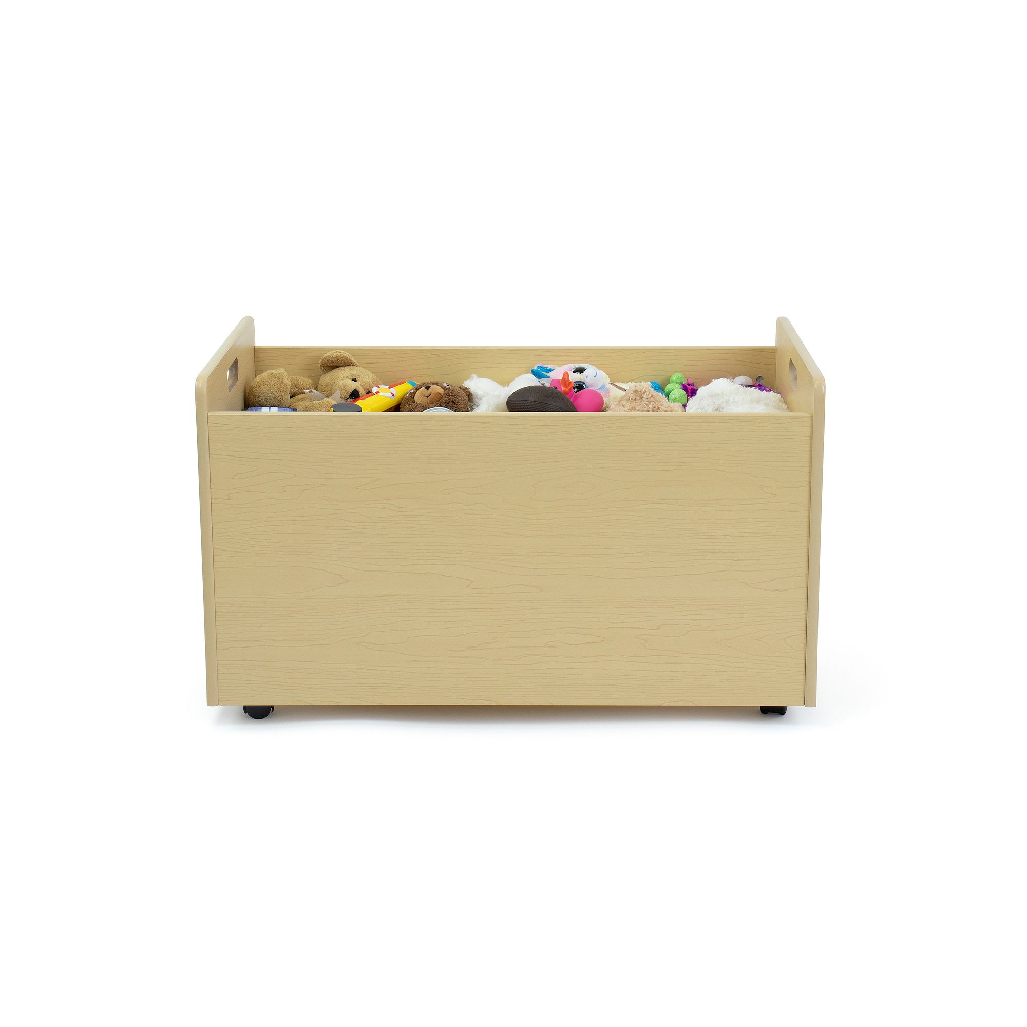 Humble Crew Rolling Toy Box, Brown