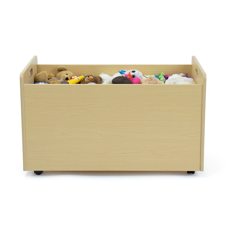 Humble Crew Rolling Toy Box, Brown