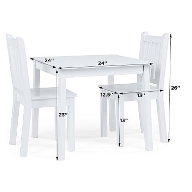 Humble Crew Wood Big Kids Table & 2 Chairs