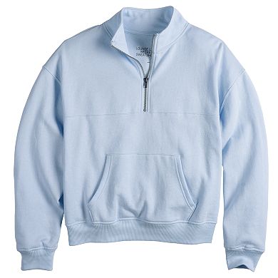 Juniors' SO?? Quarter-Zip Fleece Sweatshirt
