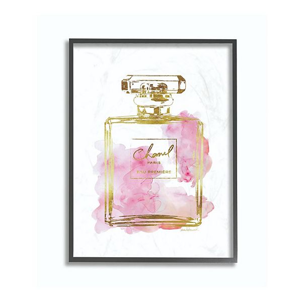 Stupell Home Decor Glam Perfume Watercolor Framed Wall Art