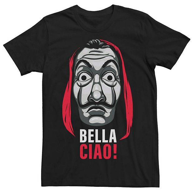 Men's Netflix La Casa De Papel Bella Ciao Mask Tee