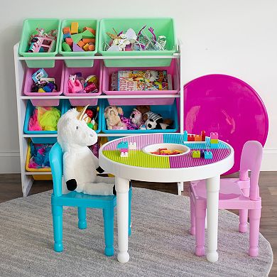 Humble Crew 2-in-1 Round Construction Table & 2 Chairs Set