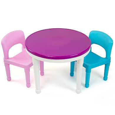 Humble Crew 2-in-1 Round Construction Table & 2 Chairs Set
