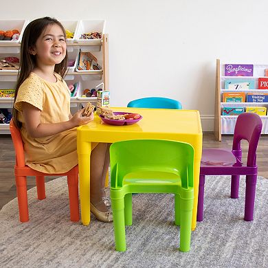 Humble Crew Plastic Table & 4 Chairs Vibrant Set