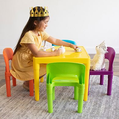 Humble Crew Plastic Table & 4 Chairs Vibrant Set