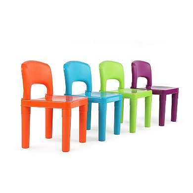 Humble Crew Plastic Table & 4 Chairs Vibrant Set