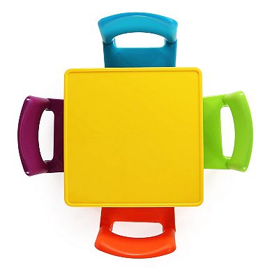 Humble Crew Plastic Table & 4 Chairs Vibrant Set