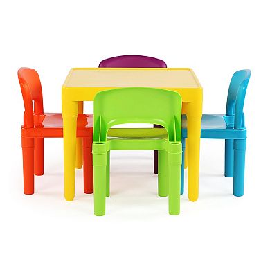 Humble Crew Plastic Table & 4 Chairs Vibrant Set