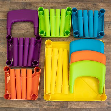 Humble Crew Plastic Table & 4 Chairs Vibrant Set