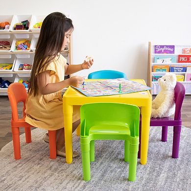 Humble Crew Plastic Table & 4 Chairs Vibrant Set