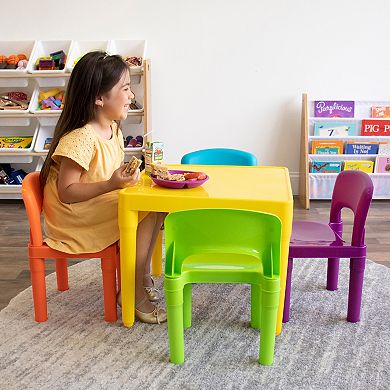 Humble Crew Plastic Table & 4 Chairs Vibrant Set