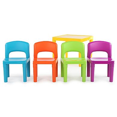 Humble Crew Plastic Table & 4 Chairs Vibrant Set