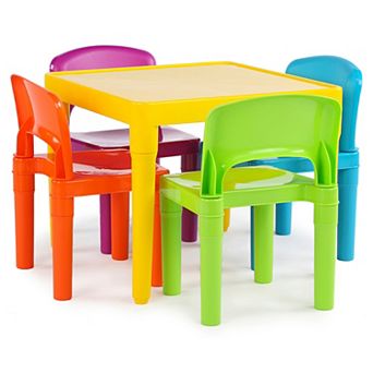 Humble Crew Plastic Table & 4 Chairs Vibrant Set