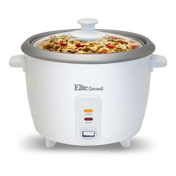 Elite Gourmet 6Cup Nonstick Rice Cooker with Steam Tray