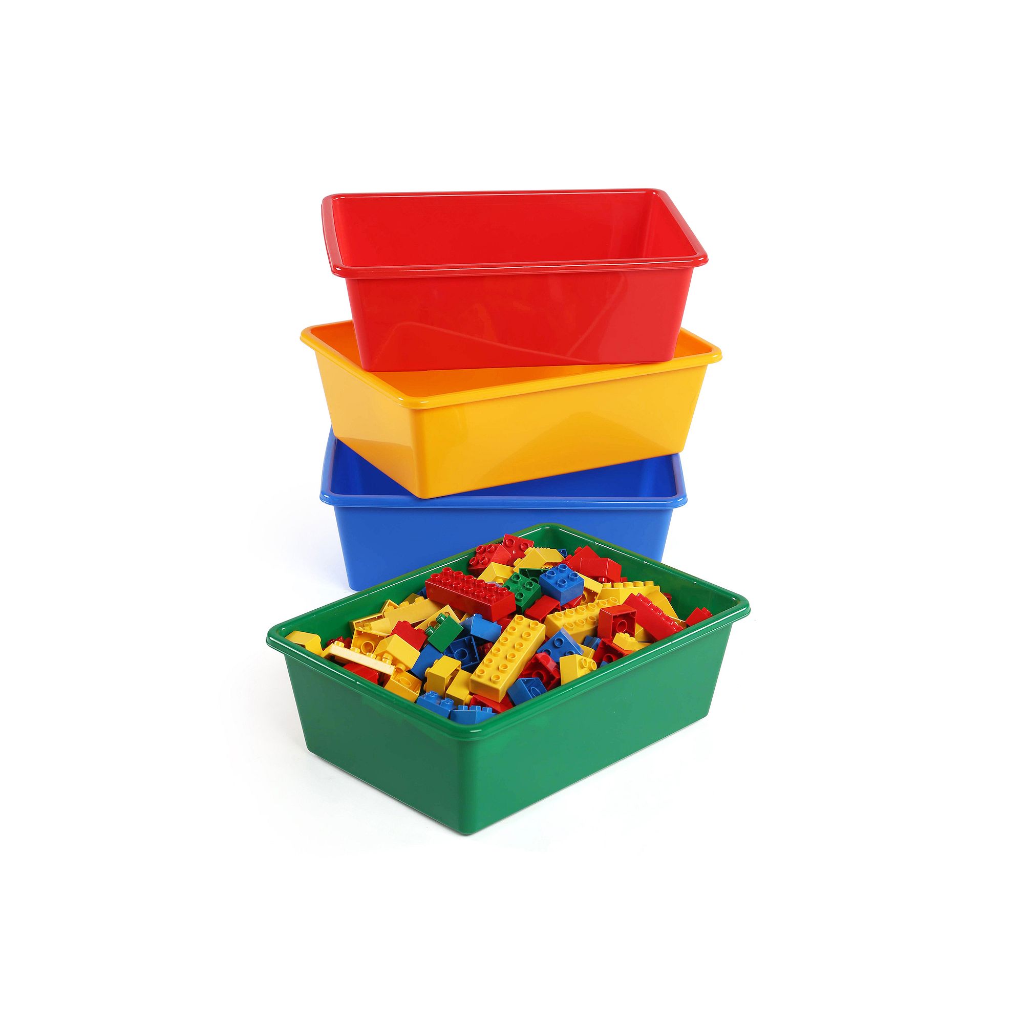 Humble Crew 4 Large Plastic Bins, Multi