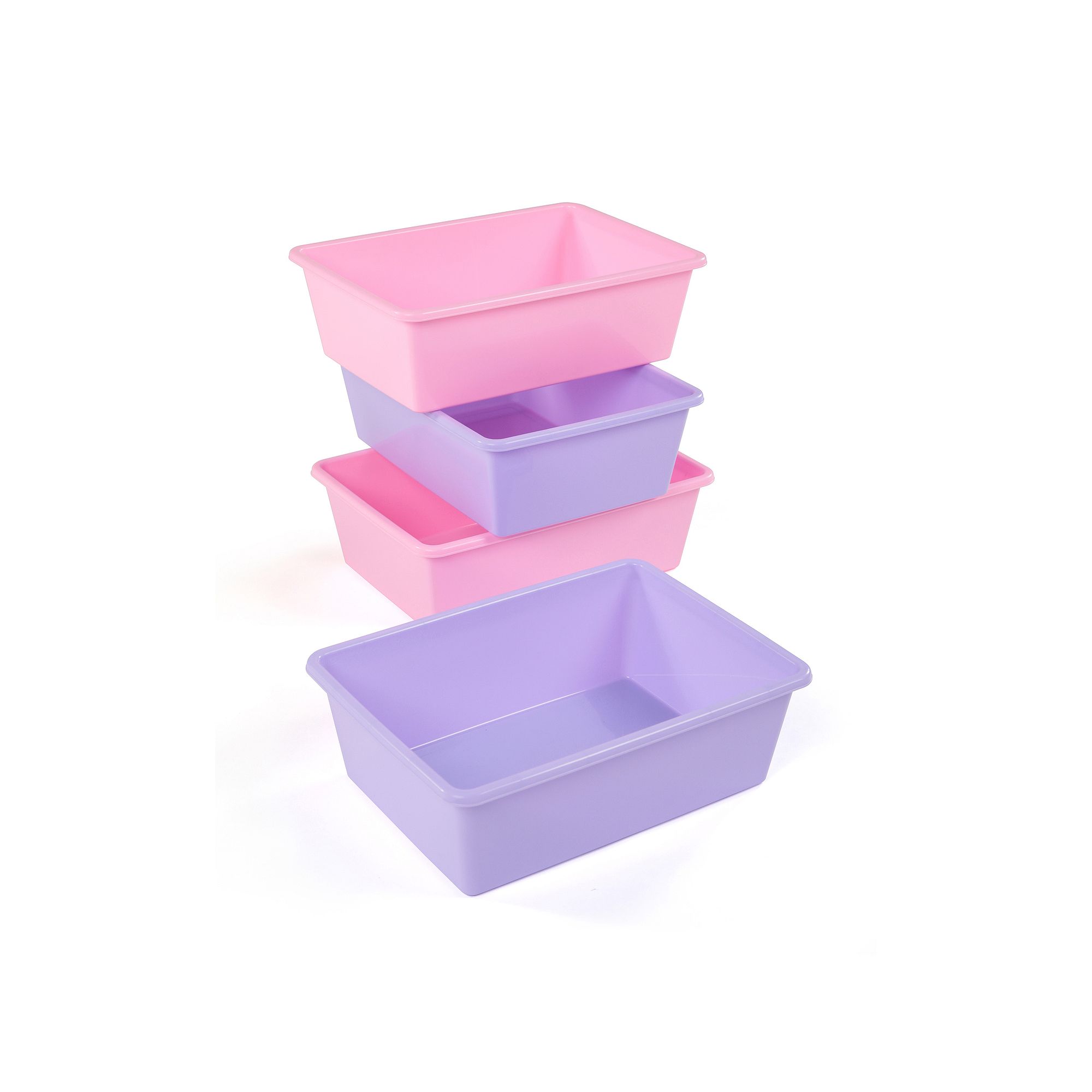 Humble Crew 4 Large Plastic Bins, Pink