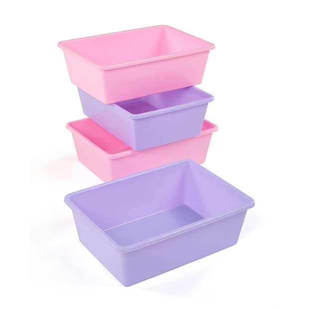 Humble Crew, Primary Large Plastic Storage Bins, Set of 4, Colors