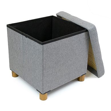 Humble Crew Folding Storage Ottoman Feet & Tray Set