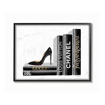 Stupell Home Decor Book Stilettos Framed Wall Art