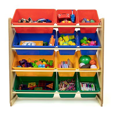 Humble Crew Toy Organizer with 12 Plastic Bins