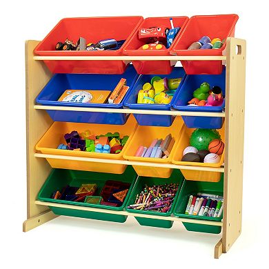 Humble Crew Toy Organizer with 12 Plastic Bins