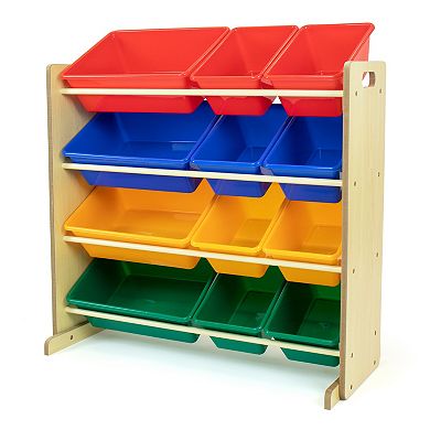 Humble Crew Toy Organizer with 12 Plastic Bins