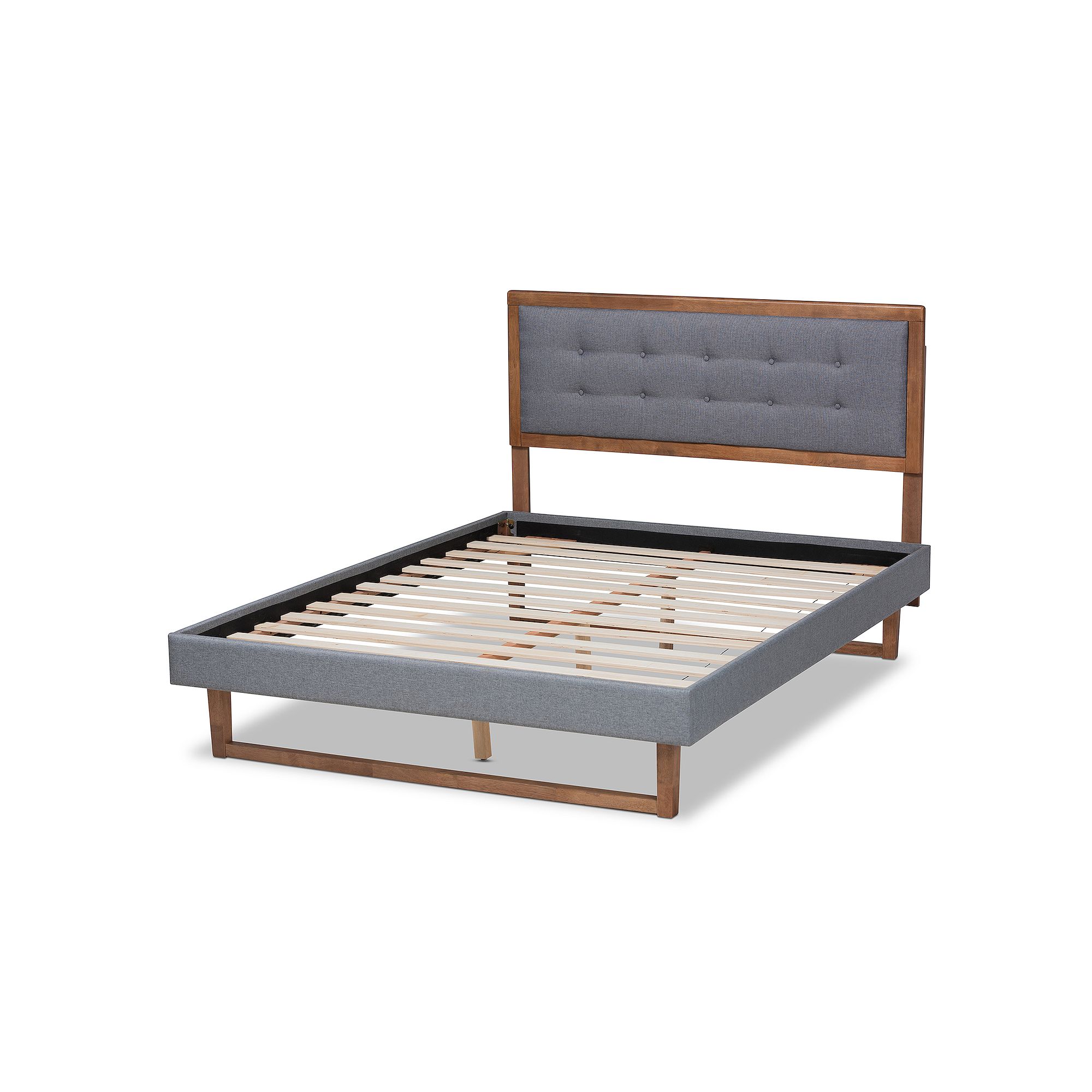 Baxton Studio Emele Bed, Dark Gray Ash Brown