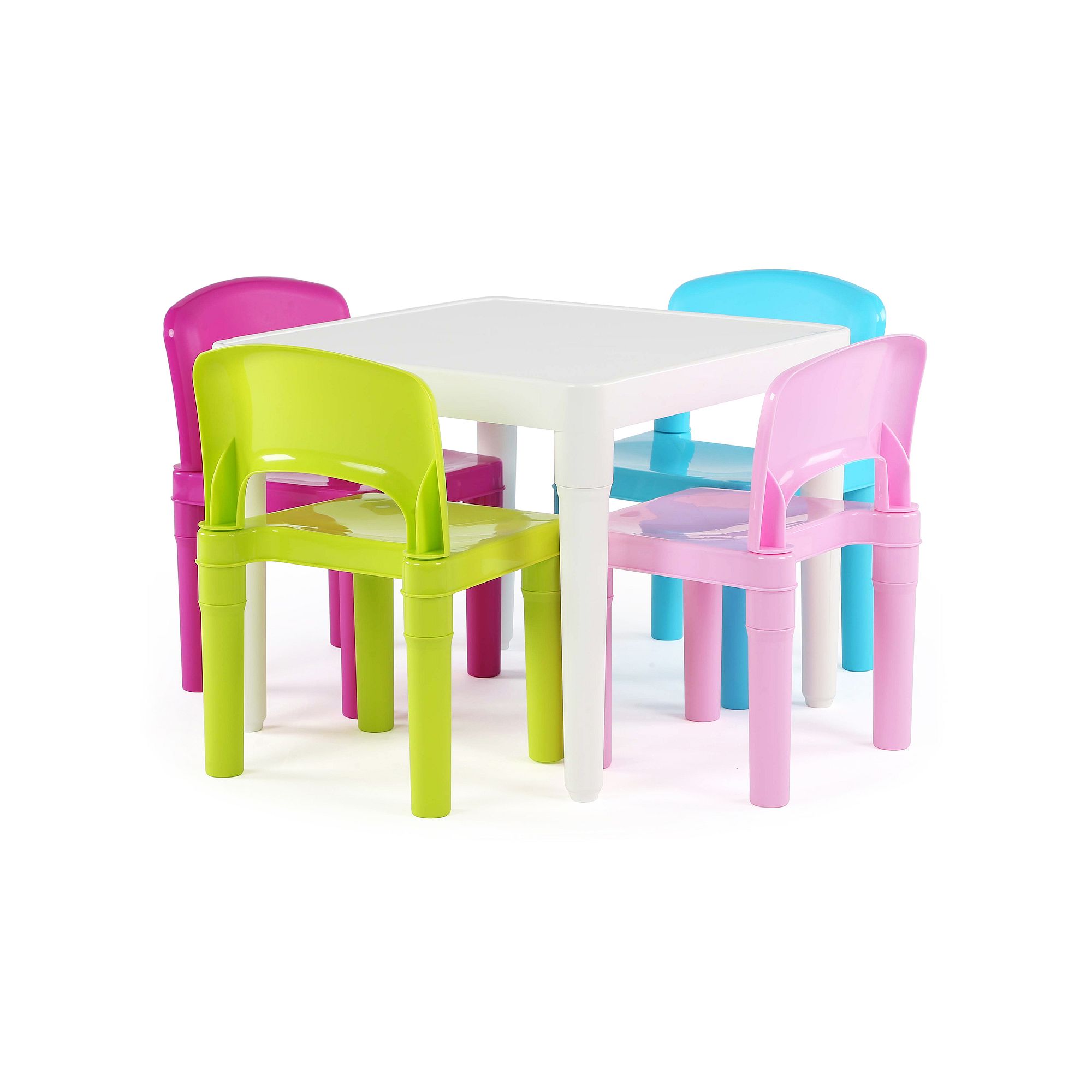 Humble Crew Plastic Table & 4 Chairs Set, Multi
