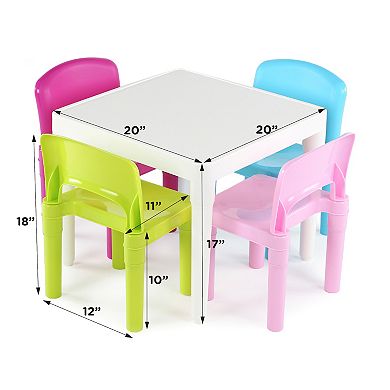 Humble Crew Plastic Table & 4 Chairs Set 