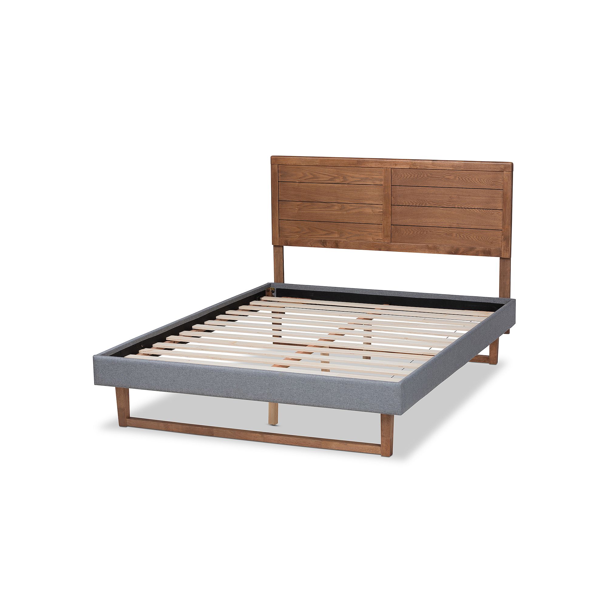 Baxton Studio Gabriela Bed, Dark Gray Ash Brown
