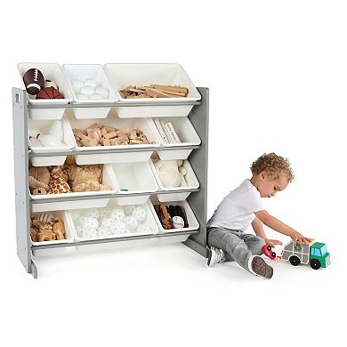 Humble Crew Toy Organizer with 12 Plastic Bins