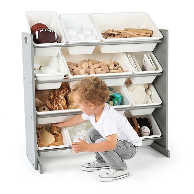 Humble Crew Toy Organizer with 12 Plastic Bins