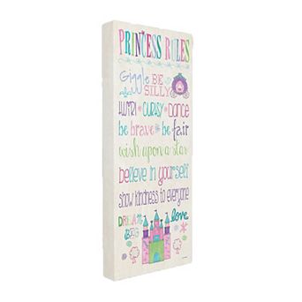 Stupell Home Decor Princess Rules Canvas Wall Art