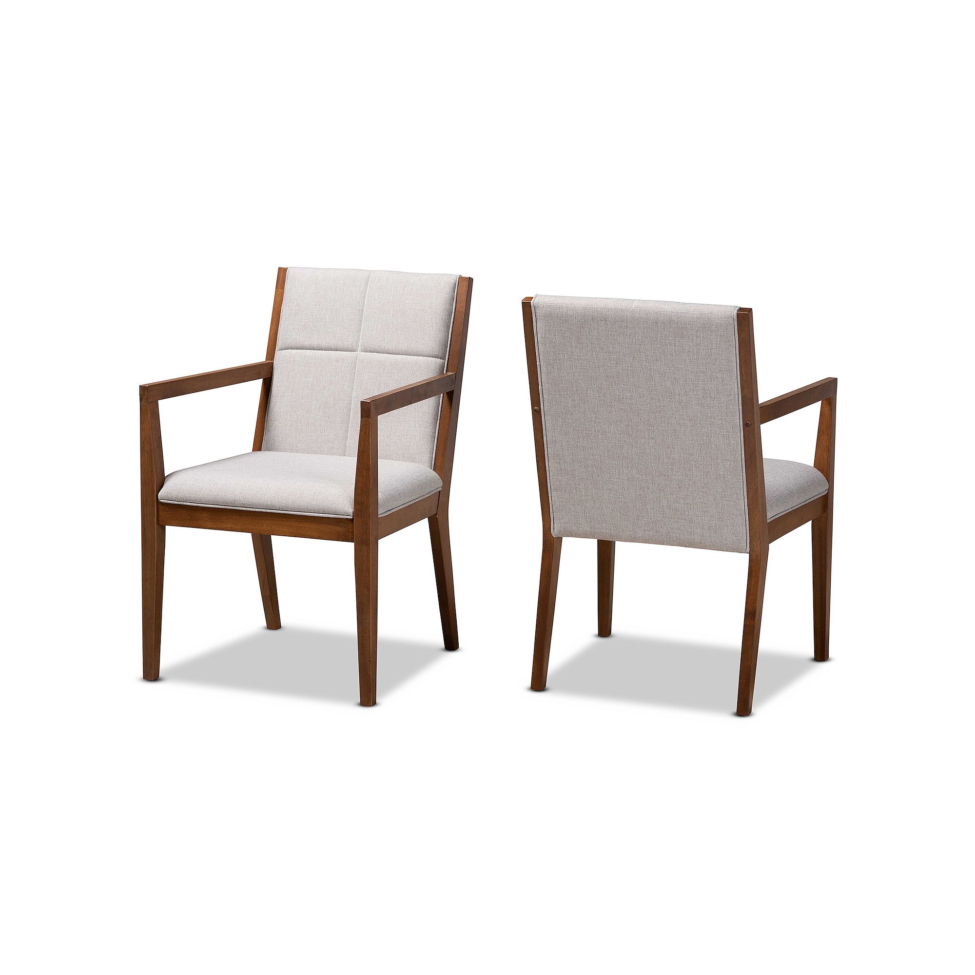 Baxton Studio Theresa Chair, Gray Beige Brown