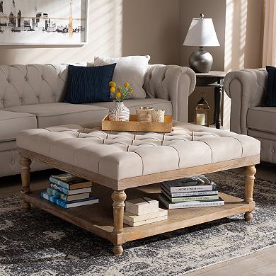 Baxton Studio Kelly Ottoman