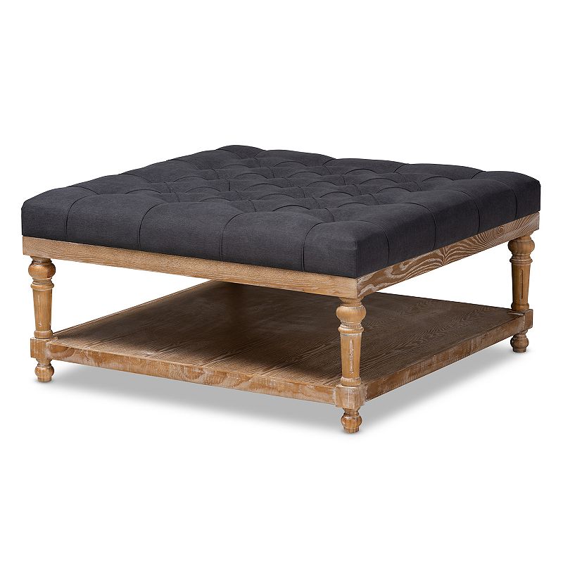 Baxton Studio Kelly Ottoman, Grey