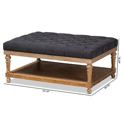 Baxton Studio Lindsey Ottoman