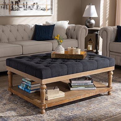 Baxton Studio Lindsey Ottoman