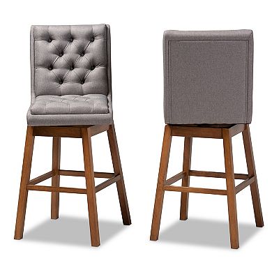 Baxton Studio Gregory Bar Stool 2-piece Set