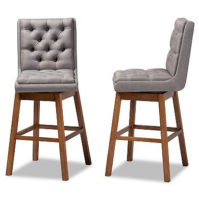 Baxton Studio Gregory Bar Stool 2-piece Set