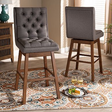 Baxton Studio Gregory Bar Stool 2-piece Set