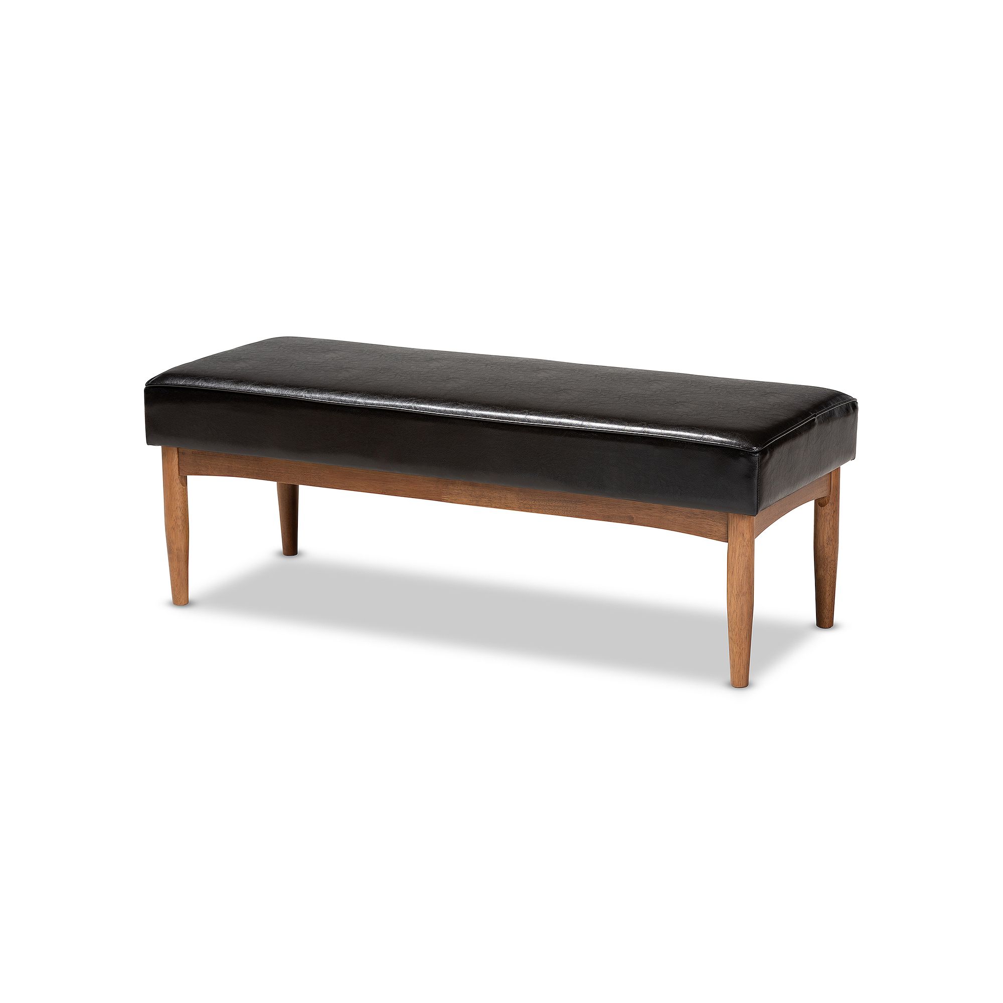 Baxton Studio Arvid Dining Bench, Dark Brown Brown