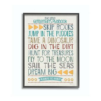 Stupell Home Decor Little Gentleman's Playbook Framed Wall Art